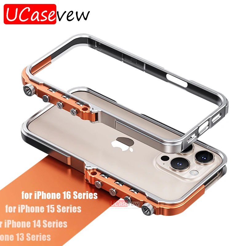 Luxury Armor Aluminum Alloy Frame Phone Case For iPhone 16 15 14 13Pro Max Plus Mechanical Metal Bumper Shockproof Cover
Luxury Armor Aluminum Alloy Frame Phone Case For iPhone 16 15 14 13Pro Max Plus Mechanical Metal Bumper Shockproof Cover