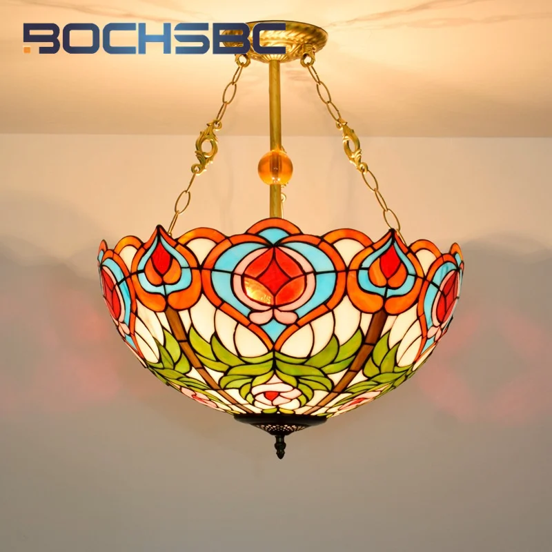 BOCHSBC Tiffany simple retro style Peach chandelier Art Deco Hotel Living Room Dining Room Bedroom glass reverse pendant light
BOCHSBC Tiffany simple retro style Peach chandelier Art Deco Hotel Living Room Dining Room Bedroom glass reverse pendant light