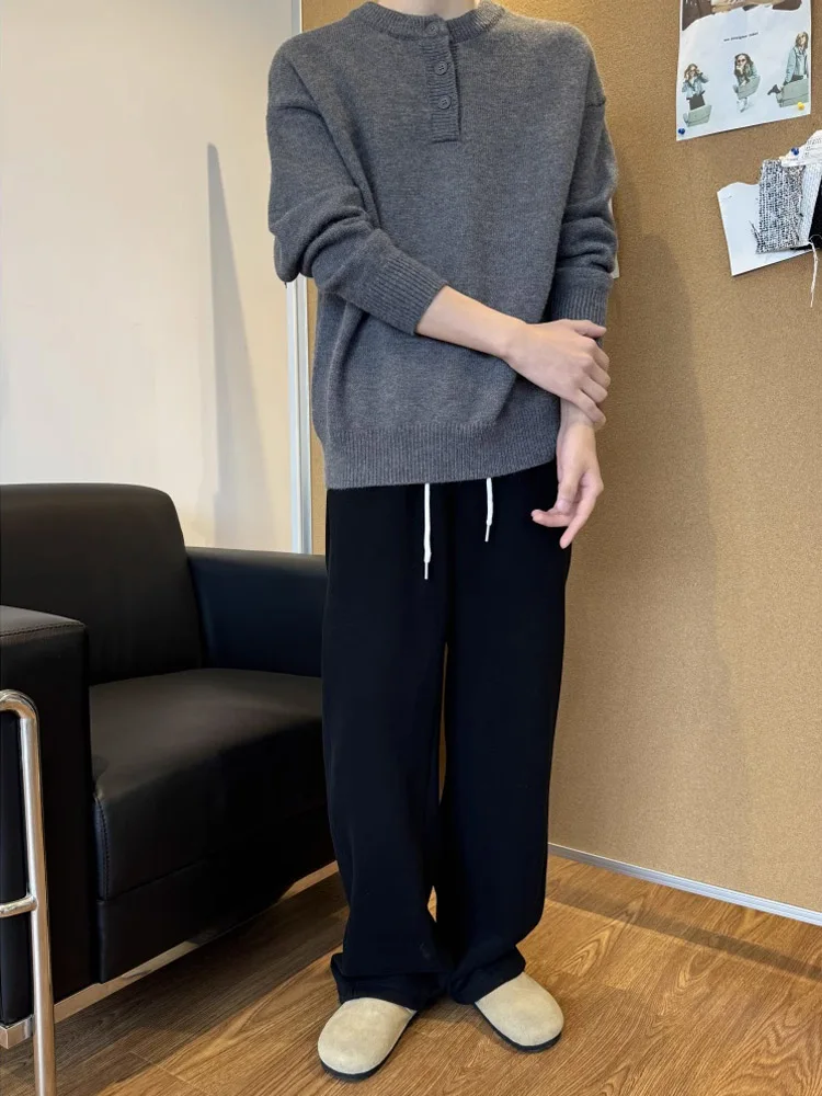 Deep ey Cleanfit Henry Collar Knitwear Autumn Winter Sle Lazy Faion Inner Wear Base Layer Knitted Sweater Coat
Deep ey Cleanfit Henry Collar Knitwear Autumn Winter Sle Lazy Faion Inner Wear Base Layer Knitted Sweater Coat
