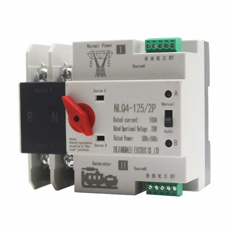 ABAH-Din Rail 2P ATS Dual Power Automatic Transfer Switch Selector Switches Uninterruptible Millisecond Power Generator Easy Ins
ABAH-Din Rail 2P ATS Dual Power Automatic Transfer Switch Selector Switches Uninterruptible Millisecond Power Generator Easy Ins