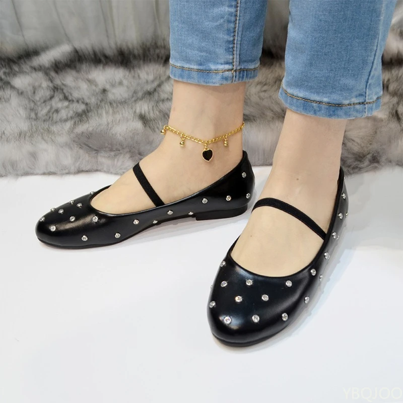 2026 Round Headed Rhinestone Flat Bottomed Single Shoes for Outdoor Leisure Comfort and Versatile Shallow Mouth Women's Shoes
2026 Round Headed Rhinestone Flat Bottomed Single Shoes for Outdoor Leisure Comfort and Versatile Shallow Mouth Women's Shoes