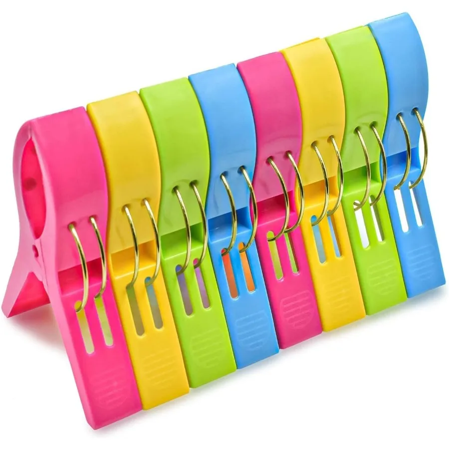 Beach Towel Clips Ch Clips Towel HolderPlastic Clothes Pegs Hanging Clip Clamps Yellow Blue Green red Pack of 8
Beach Towel Clips Ch Clips Towel HolderPlastic Clothes Pegs Hanging Clip Clamps Yellow Blue Green red Pack of 8