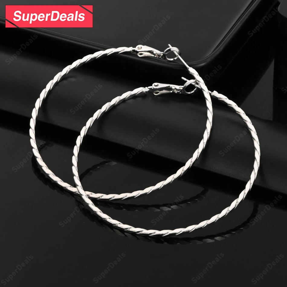 SuperDeals, большие серьги-кольца из стерлингового серебра 925 пробы, 50 мм, женские изысканные элегантные ювелирные изделия, модные вечерние, свадебные, банкетные, подарок
SuperDeals, большие серьги-кольца из стерлингового серебра 925 пробы, 50 мм, женские изысканные элегантные ювелирные изделия, модные вечерние, свадебные, банкетные, подарок