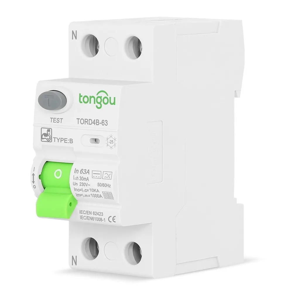 Type B Circuit Breaker RCD DC Electric 2P 63A 30mA ABS High Current Electric Vehicle Charging Parts Solar Power Supplies
Type B Circuit Breaker RCD DC Electric 2P 63A 30mA ABS High Current Electric Vehicle Charging Parts Solar Power Supplies