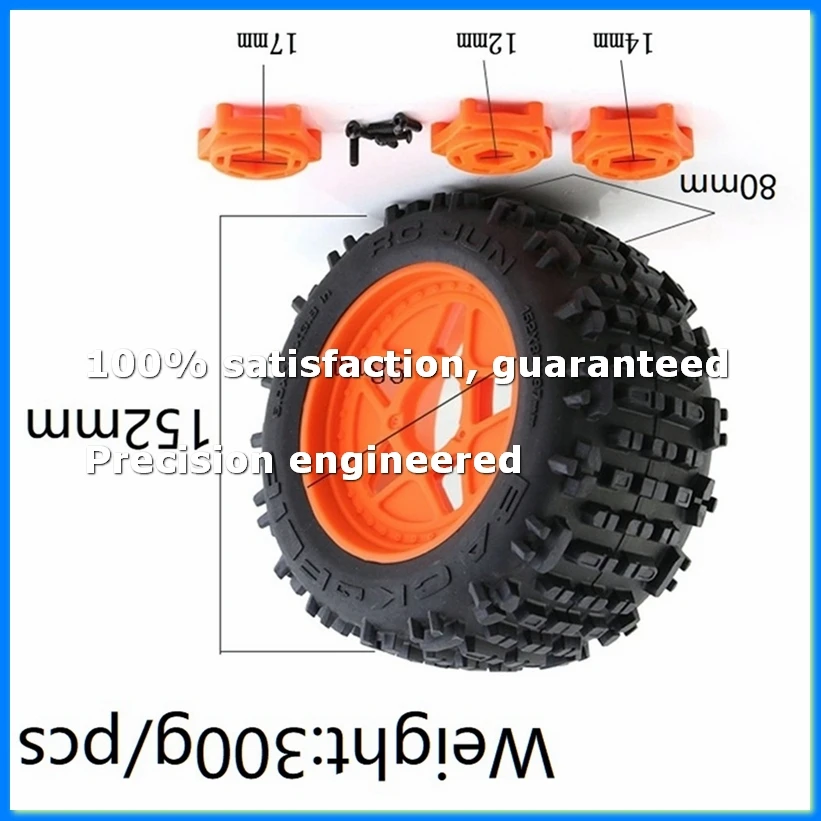 4Pc 152mm 1/8 1/10 for Tire with 12mm 14mm 17mm Wheel Hex for Sledge E- ARRMA KRATON Outcast,1-SPMI
4Pc 152mm 1/8 1/10 for Tire with 12mm 14mm 17mm Wheel Hex for Sledge E- ARRMA KRATON Outcast,1-SPMI