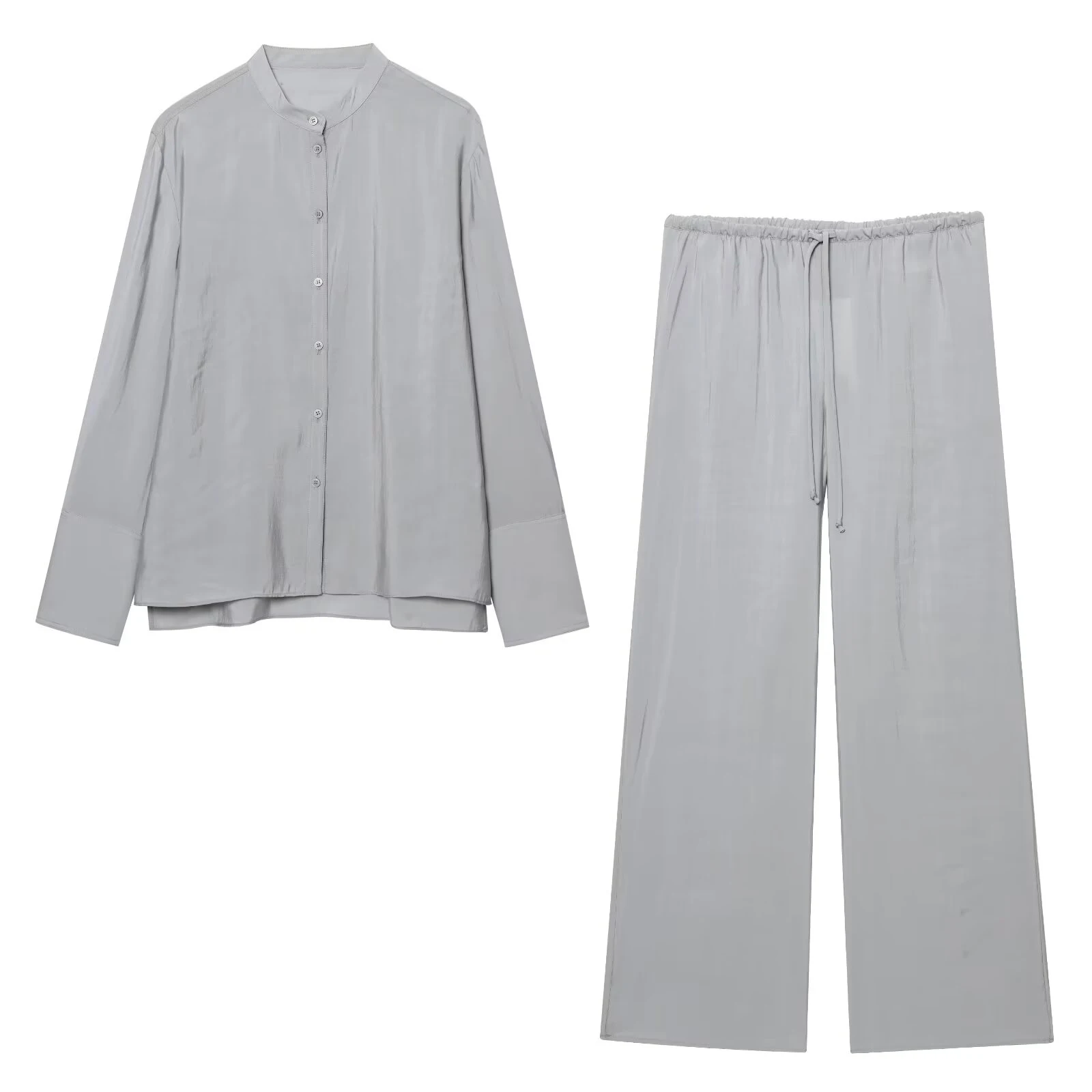 Gray Shirt Women Simple Loose Blouse O-neck Long Sleeve Single Breasted Office Lady 2025 New Summer Vintage Tops
Gray Shirt Women Simple Loose Blouse O-neck Long Sleeve Single Breasted Office Lady 2025 New Summer Vintage Tops