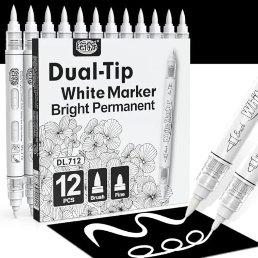 Dual Tip Acrylic Paint Markers, Brush and Fine Tip, Direct Liquid Ink System Permanent Pens for Fabric, Plastic, Rock Painting,
Dual Tip Acrylic Paint Markers, Brush and Fine Tip, Direct Liquid Ink System Permanent Pens for Fabric, Plastic, Rock Painting,