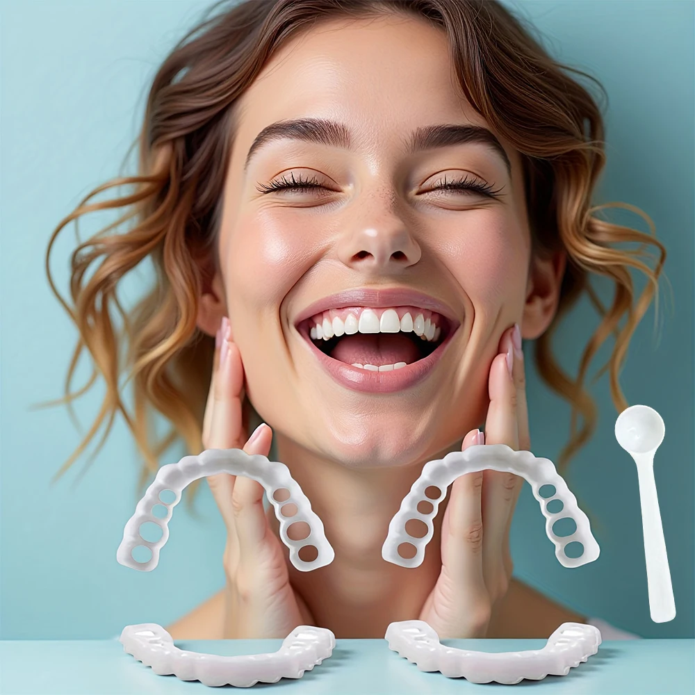 New Instant Smile Teeth Veneers, Reusable Temporary False Cover, Soft comfortable fit for upper andr H2931
New Instant Smile Teeth Veneers, Reusable Temporary False Cover, Soft comfortable fit for upper andr H2931