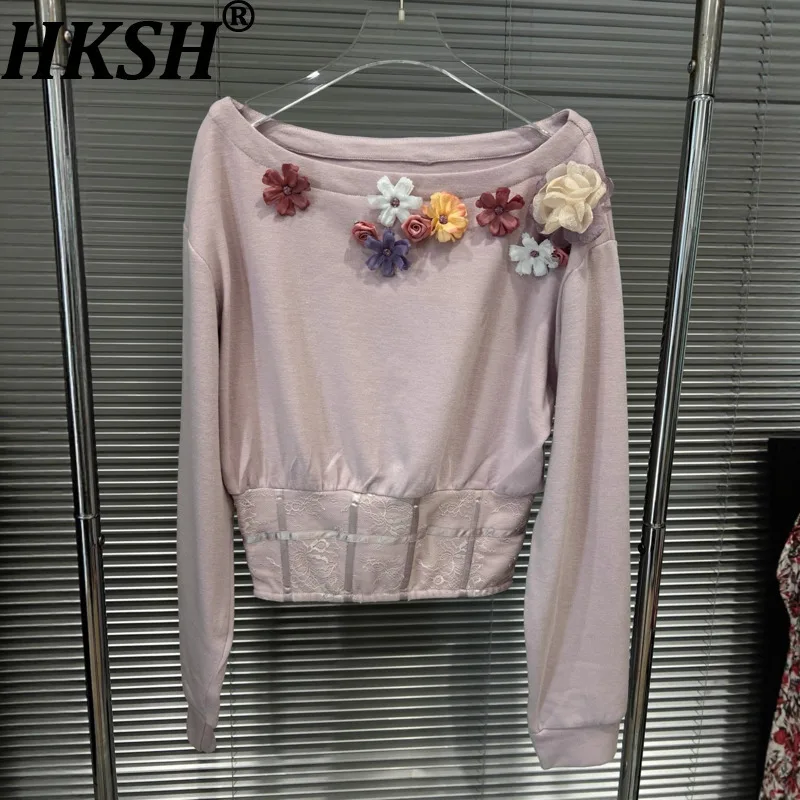 HKSH Spring Autumn New Women T-shirt Three-Dimensional Flower Long Sleeve Waist Cinching Elegant Sweet Casual Trendy Top HK12173
HKSH Spring Autumn New Women T-shirt Three-Dimensional Flower Long Sleeve Waist Cinching Elegant Sweet Casual Trendy Top HK12173