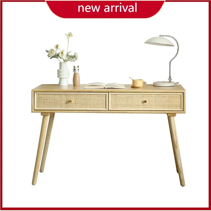 BJ Nordic Solid Wood Desk Bedroom Japanese Desktop Rattan Desk Household Minimalist Desk
BJ Nordic Solid Wood Desk Bedroom Japanese Desktop Rattan Desk Household Minimalist Desk