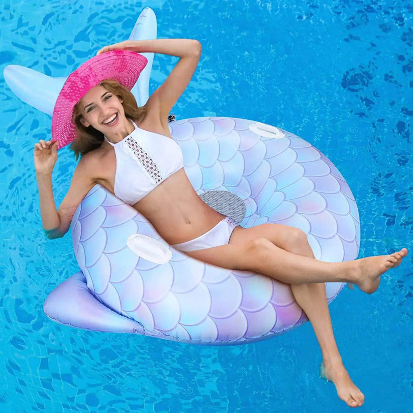 Mermaid Tail Inflatable Pool Float Portable Chair with Cup Holder and Backrest for Kids Adults Swimming Beach Lake Party Summer
Mermaid Tail Inflatable Pool Float Portable Chair with Cup Holder and Backrest for Kids Adults Swimming Beach Lake Party Summer