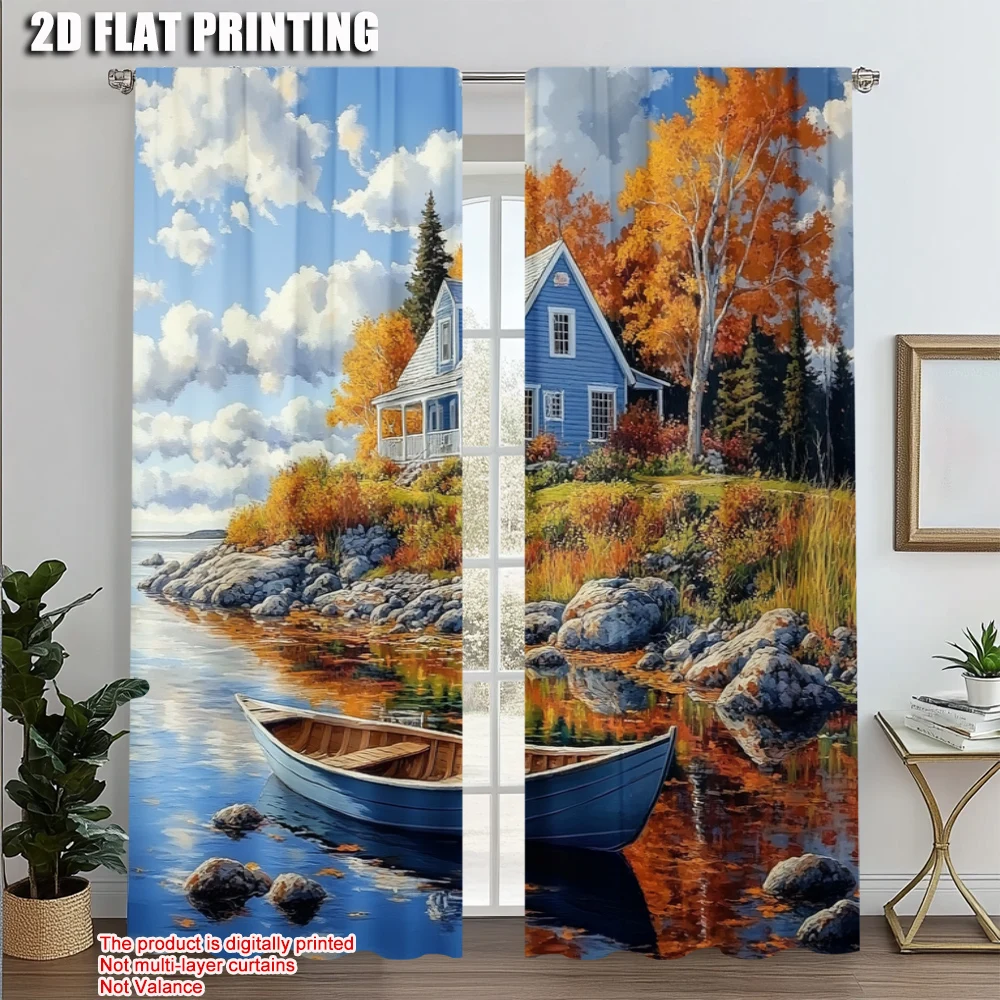 2pcs, Curtains&Window Treatment 2D print Shoreline Boat Scene Versatile Fabric (without rod) Room Decor Use for Bedroom Living
2pcs, Curtains&Window Treatment 2D print Shoreline Boat Scene Versatile Fabric (without rod) Room Decor Use for Bedroom Living