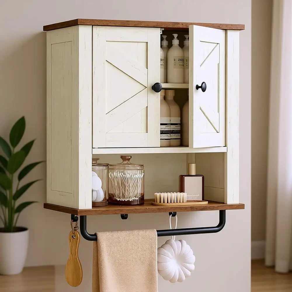 Навесной шкаф для ванной комнаты с 2 дверцами, регулируемой полкой, держателем для полотенец, 7,9 x 18,1 x 24 дюйма, белый под старину
Навесной шкаф для ванной комнаты с 2 дверцами, регулируемой полкой, держателем для полотенец, 7,9 x 18,1 x 24 дюйма, белый под старину