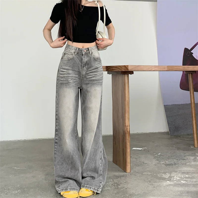 Осень 202, женские джинсы Y2K, светло-серые усы, мешковатые прямые джинсовые брюки, винтажная уличная одежда большого размера
Осень 202, женские джинсы Y2K, светло-серые усы, мешковатые прямые джинсовые брюки, винтажная уличная одежда большого размера