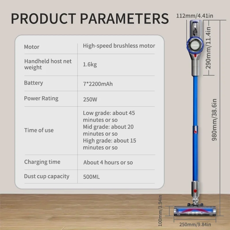 XINSHE T7Pro Cordless Vacuum Cleaner 24Kpa Powerful Suction, 45Min Runtime & Handheld Vacuum Cleaner Hardwood Floor Carpet
XINSHE T7Pro Cordless Vacuum Cleaner 24Kpa Powerful Suction, 45Min Runtime & Handheld Vacuum Cleaner Hardwood Floor Carpet