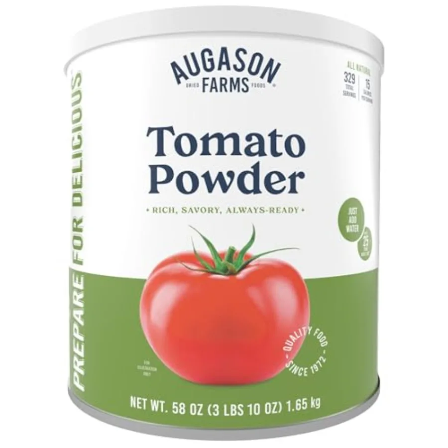 Tomato Powder Can Emergency Food Supply 329 Servings 25 Year Shelf Life Made with Real Tomatoes - Dry Tomato Powder Blend Ingre
Tomato Powder Can Emergency Food Supply 329 Servings 25 Year Shelf Life Made with Real Tomatoes - Dry Tomato Powder Blend Ingre