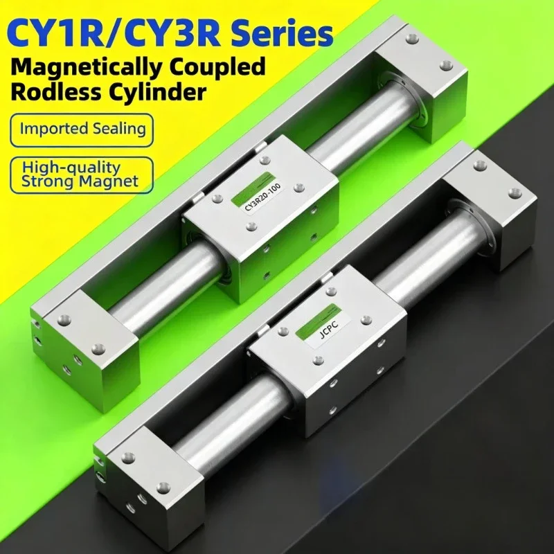 Pneumatic Strong Magnetic Coupling Slide Guide Rodless Cylinder CY3R/CY1R-10/15/20/25/32-100-150
Pneumatic Strong Magnetic Coupling Slide Guide Rodless Cylinder CY3R/CY1R-10/15/20/25/32-100-150
