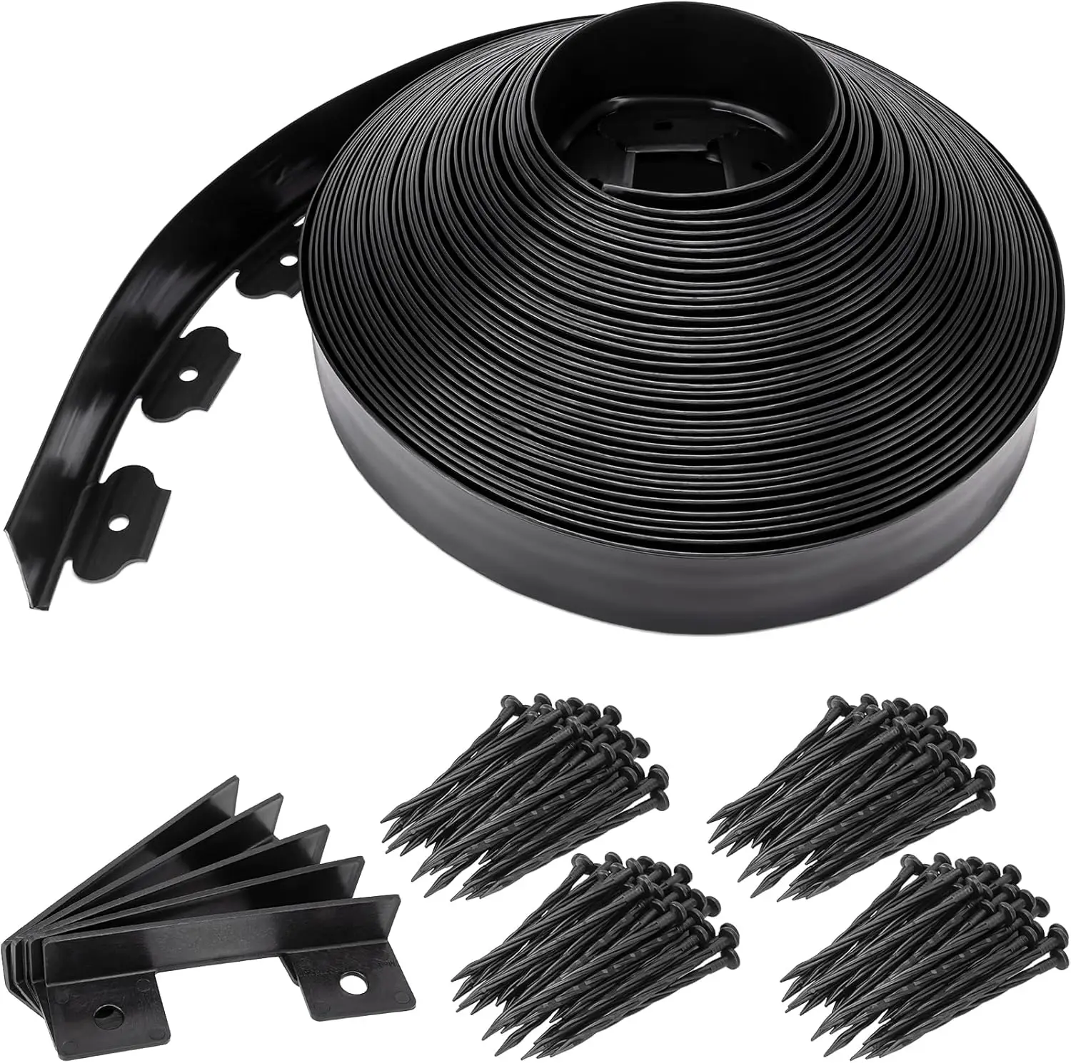2.5 Inch Tall 100 FT Black Landscape Edging with Connectors & Anchoring Spikes for Garden Flower Beds Yard Lawn
2.5 Inch Tall 100 FT Black Landscape Edging with Connectors & Anchoring Spikes for Garden Flower Beds Yard Lawn