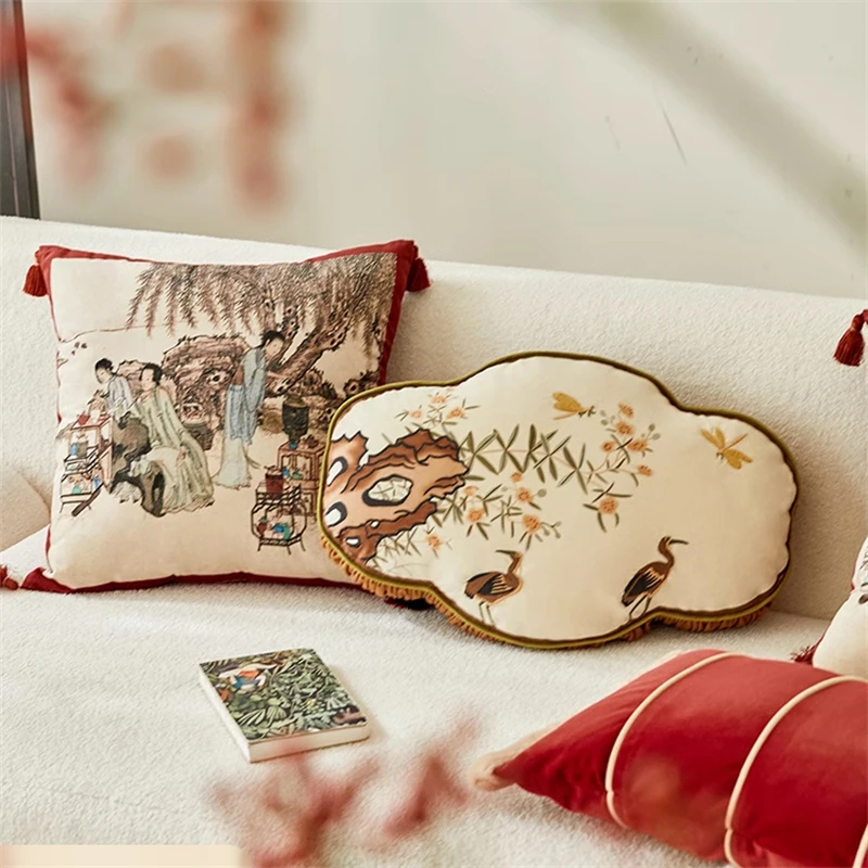 Chinese Classical Cushion Plush Tea Pillowcase New Year Red Atmosphere Pillow Livingroom Sofa Decorative Chair Cushion Cover
Chinese Classical Cushion Plush Tea Pillowcase New Year Red Atmosphere Pillow Livingroom Sofa Decorative Chair Cushion Cover