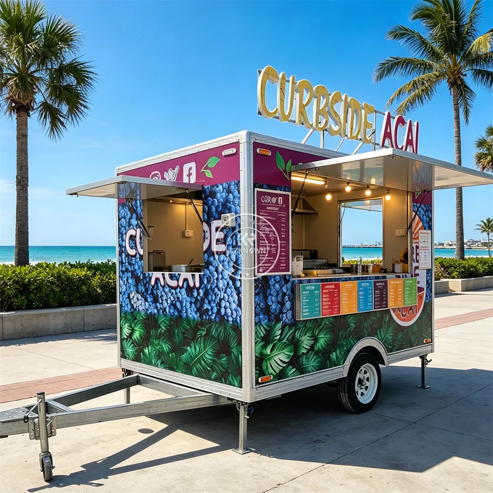 Concession Mobile Food Trailer Portable Kitchen Trailer Coffee Ice Cream Cart Hot Dog Juice Food Truck for Street Catering
Concession Mobile Food Trailer Portable Kitchen Trailer Coffee Ice Cream Cart Hot Dog Juice Food Truck for Street Catering