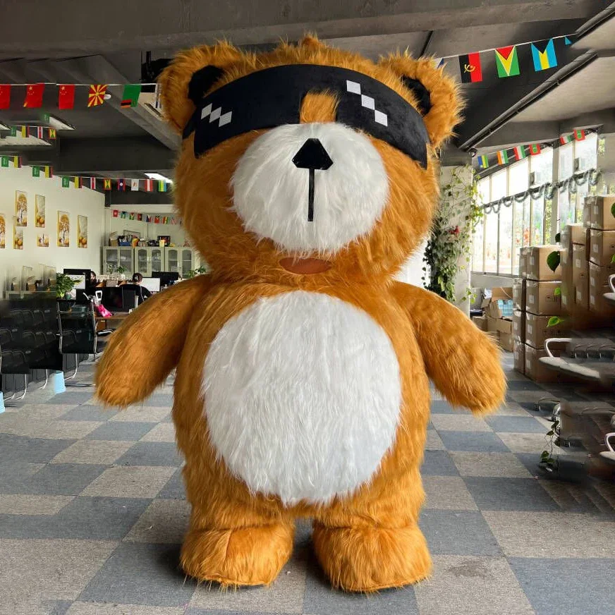 2m/2.6m Inflatable Cool Bear Mascot Costume with Sunglasses Furry Blow Up Suits for Halloween Christmas Entertainment Party
2m/2.6m Inflatable Cool Bear Mascot Costume with Sunglasses Furry Blow Up Suits for Halloween Christmas Entertainment Party