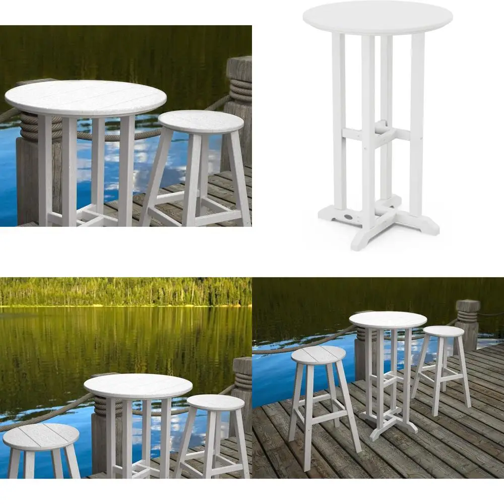 24 Round White Counter Height Table, Traditional Style
24 Round White Counter Height Table, Traditional Style