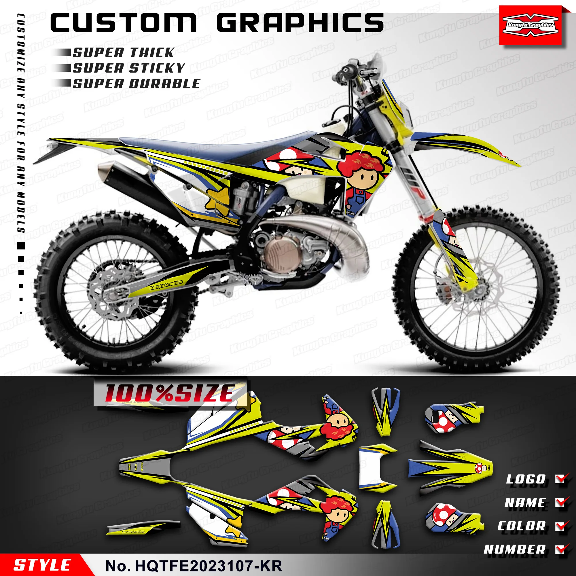 KUNGFU GRAPHICS Stickers Wrap Design for Husqvarna TE 150i 250i 300 FE 250 350 501 FS450 TX FX TC FC 2019-2023,HQTFE2023107-KR
KUNGFU GRAPHICS Stickers Wrap Design for Husqvarna TE 150i 250i 300 FE 250 350 501 FS450 TX FX TC FC 2019-2023,HQTFE2023107-KR