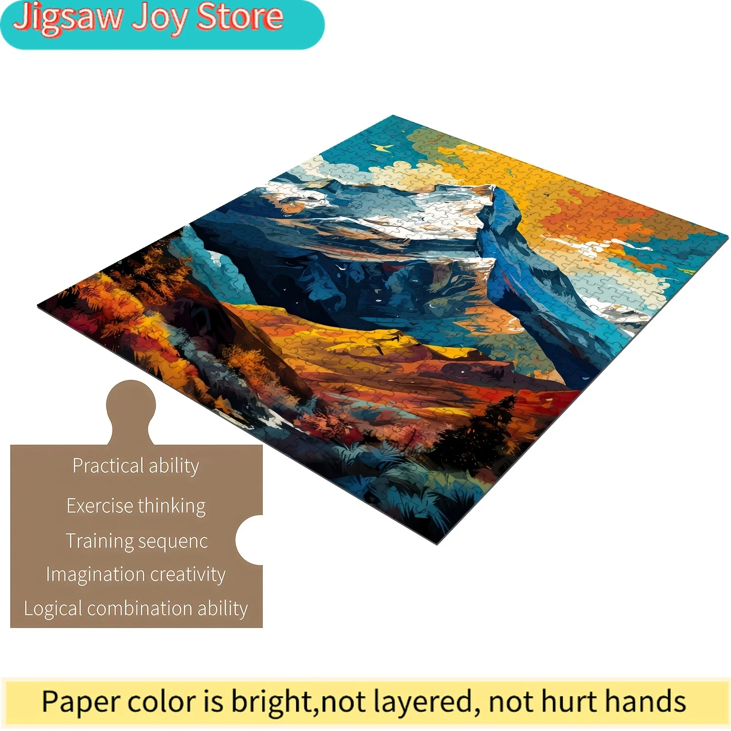 Jigsaw Puzzle for & Families - Colorful Pop Mountain Art, Intermediate Challenge, Premium Wooden Pieces Fit Together Perfectl
Jigsaw Puzzle for & Families - Colorful Pop Mountain Art, Intermediate Challenge, Premium Wooden Pieces Fit Together Perfectl