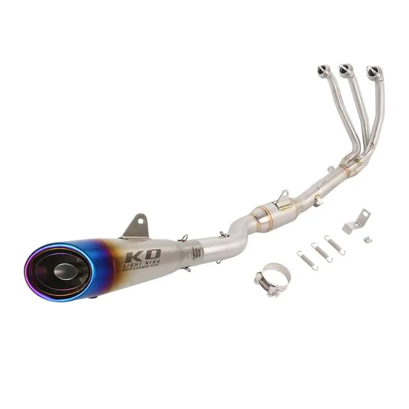 Motorcycle Full Exhaust System Header Link Pipe 350mm Muffler With DB Killer Stainless Steel For CFMOTO 675SR 675 SR 2024 2025
Motorcycle Full Exhaust System Header Link Pipe 350mm Muffler With DB Killer Stainless Steel For CFMOTO 675SR 675 SR 2024 2025