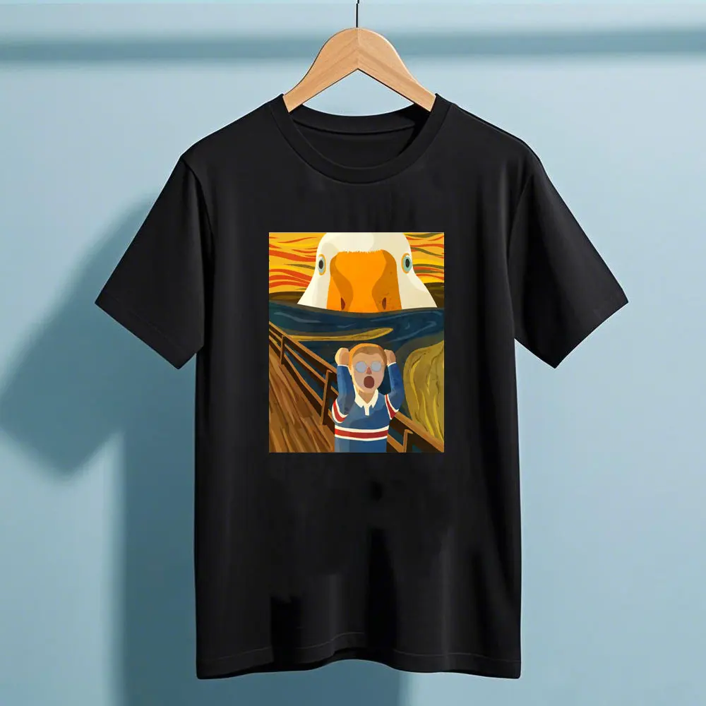 Funny Cartoon Style Shriek Untitled Goose Game T Shirt Unisex Adult Summer Cotton Crew Neck Funny Gaming Retro Graphic T Shirts
Funny Cartoon Style Shriek Untitled Goose Game T Shirt Unisex Adult Summer Cotton Crew Neck Funny Gaming Retro Graphic T Shirts