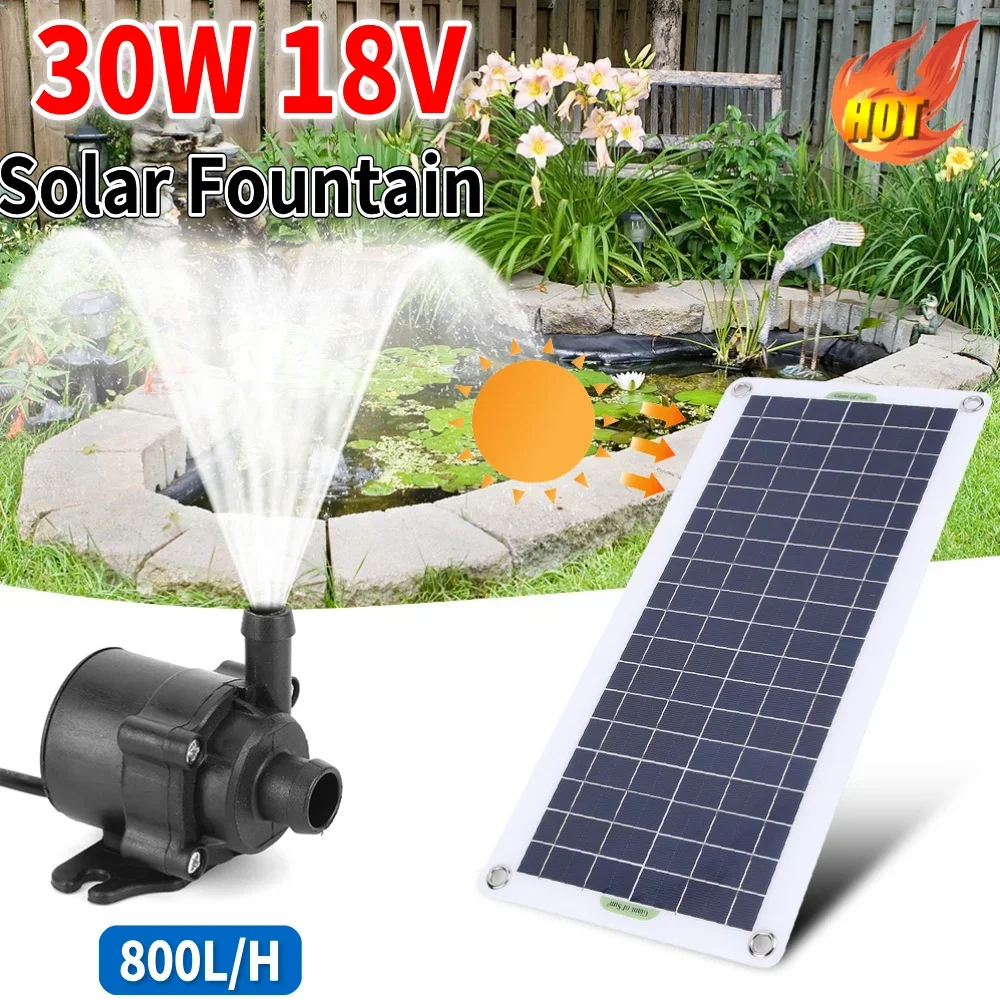 30W Solar Fountain Pump Split Design Outdoor Swimming Pool Mini Floating Fountain Solar Panel Kit 800L/H for Garden Fish Tank
30W Solar Fountain Pump Split Design Outdoor Swimming Pool Mini Floating Fountain Solar Panel Kit 800L/H for Garden Fish Tank