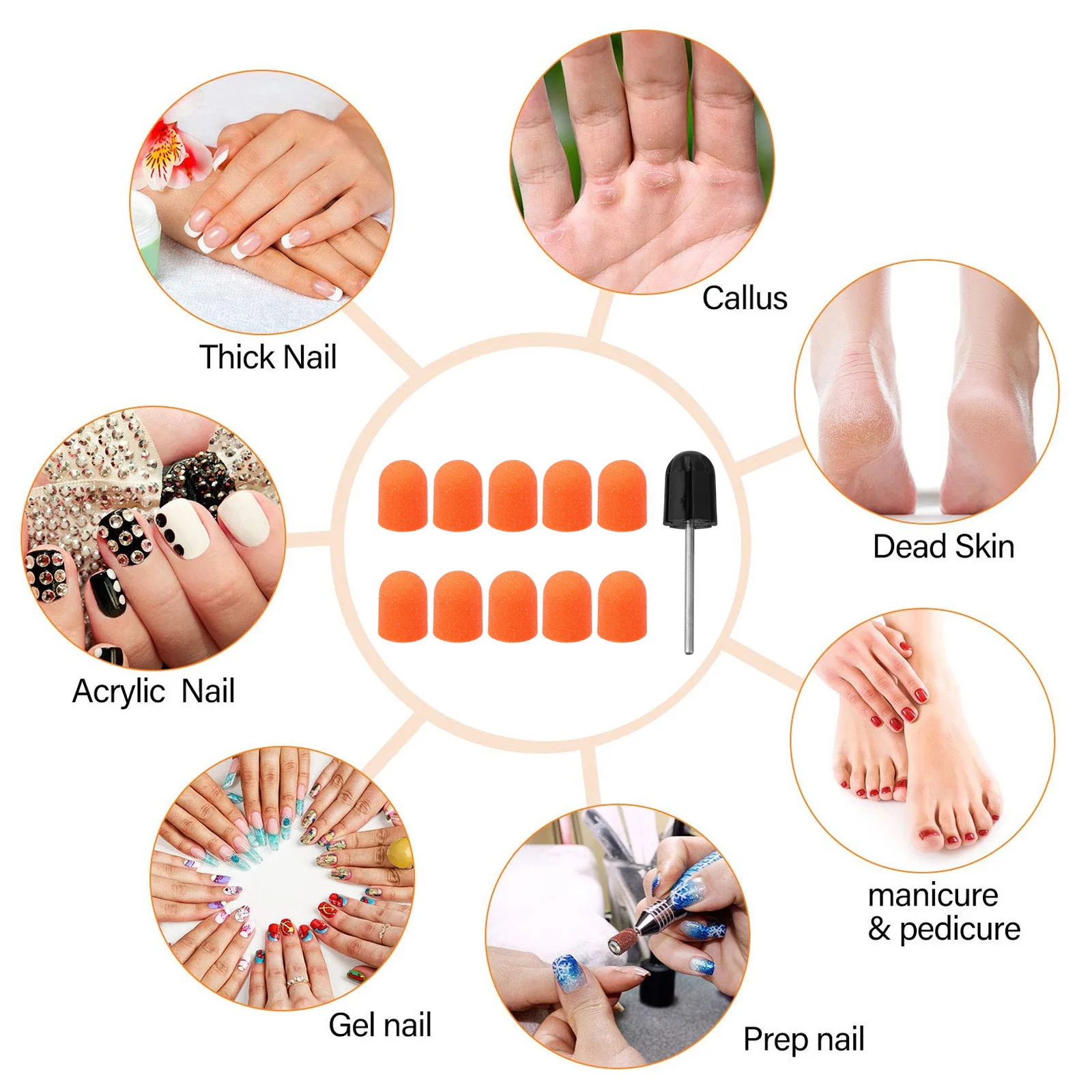 10 шт. шлифовальные колпачки, прочные шлифовальные головки для маникюра, инструменты для полировки ногтей, устойчивые к ржавчине, термостойкие для набора сверл для ногтей «сделай сам» 
10 шт. шлифовальные колпачки, прочные шлифовальные головки для маникюра, инструменты для полировки ногтей, устойчивые к ржавчине, термостойкие для набора сверл для ногтей «сделай сам»