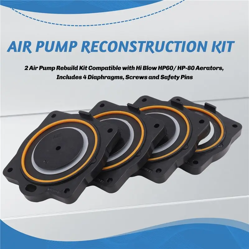 Y42A-2 Air Pump Rebuild Kit Compatible With Hi Blow HP60/ HP-80 Aerators, Includes 4 Diaphragms, Screws And Safety Pins Easy Ins
Y42A-2 Air Pump Rebuild Kit Compatible With Hi Blow HP60/ HP-80 Aerators, Includes 4 Diaphragms, Screws And Safety Pins Easy Ins