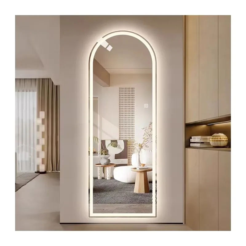 Arched Mirror Full Length Frameless Hairdresser Clothing Smart Light Emitting Diode Full Body Wall Mirror Light Emitting Diode
Arched Mirror Full Length Frameless Hairdresser Clothing Smart Light Emitting Diode Full Body Wall Mirror Light Emitting Diode