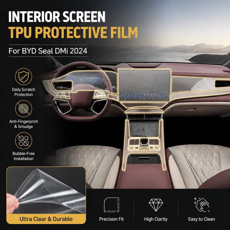 Interior Screen TPU Film For BYD Seal DMi 2024 Car Accessories Easy Installation, Replacement Parts
Interior Screen TPU Film For BYD Seal DMi 2024 Car Accessories Easy Installation, Replacement Parts