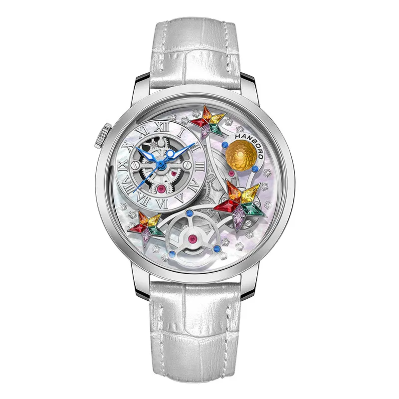 HANBORO Women Quartz Watch 40mm Ladies Wristwatch Waterproof Luminous Cosmic Celestial Bodies Dial
HANBORO Women Quartz Watch 40mm Ladies Wristwatch Waterproof Luminous Cosmic Celestial Bodies Dial