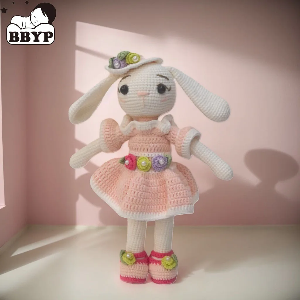 Handmade Crochet Ellie Bunny Baby Stuffed Doll kawaii Cotton Knitted Animal Plush Toy Baby Sleeping Accompany Doll Room Decor
Handmade Crochet Ellie Bunny Baby Stuffed Doll kawaii Cotton Knitted Animal Plush Toy Baby Sleeping Accompany Doll Room Decor