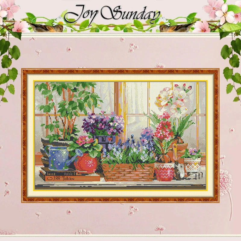 Flowers On the Windowsill Patterns Counted Cross Stitch Set DIY 11CT 14CT 16CT Stamped Cross-stitch Kit Embroidery Needlework
Flowers On the Windowsill Patterns Counted Cross Stitch Set DIY 11CT 14CT 16CT Stamped Cross-stitch Kit Embroidery Needlework