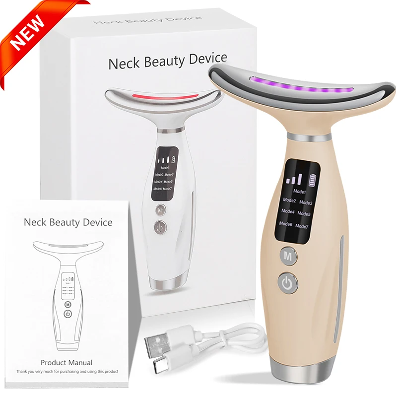 Neck Face Lifting Massager 7 Colors Light LED Photon Therapy Skin Tighten Wrinkle Remove Heating Vibration Massage Beauty Device 
Neck Face Lifting Massager 7 Colors Light LED Photon Therapy Skin Tighten Wrinkle Remove Heating Vibration Massage Beauty Device