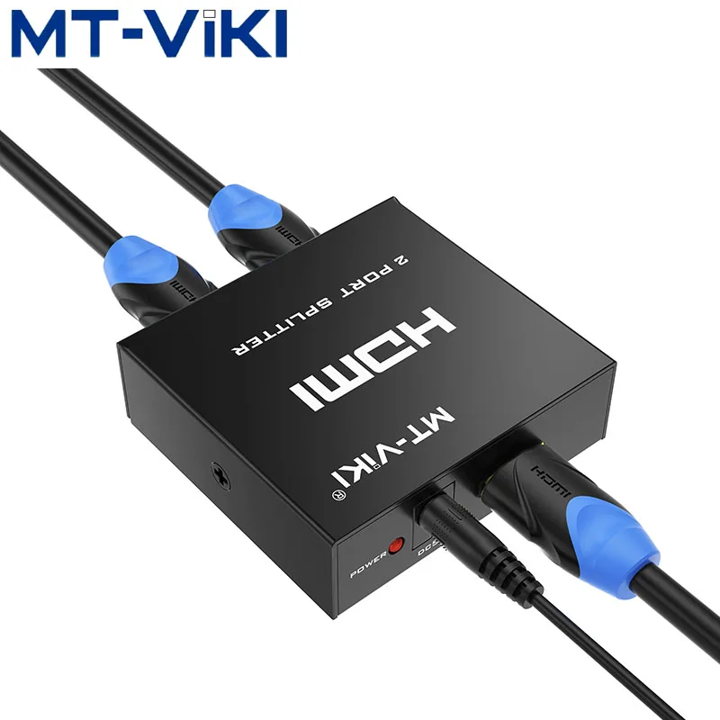 MT-VIKI 2 PORT HDMI-compatible Splitter 1 in 2 out HD Distributor Support 1080p Send 1 HDMI Video to 2 TV LCD Monitors MT-SP102M
MT-VIKI 2 PORT HDMI-compatible Splitter 1 in 2 out HD Distributor Support 1080p Send 1 HDMI Video to 2 TV LCD Monitors MT-SP102M