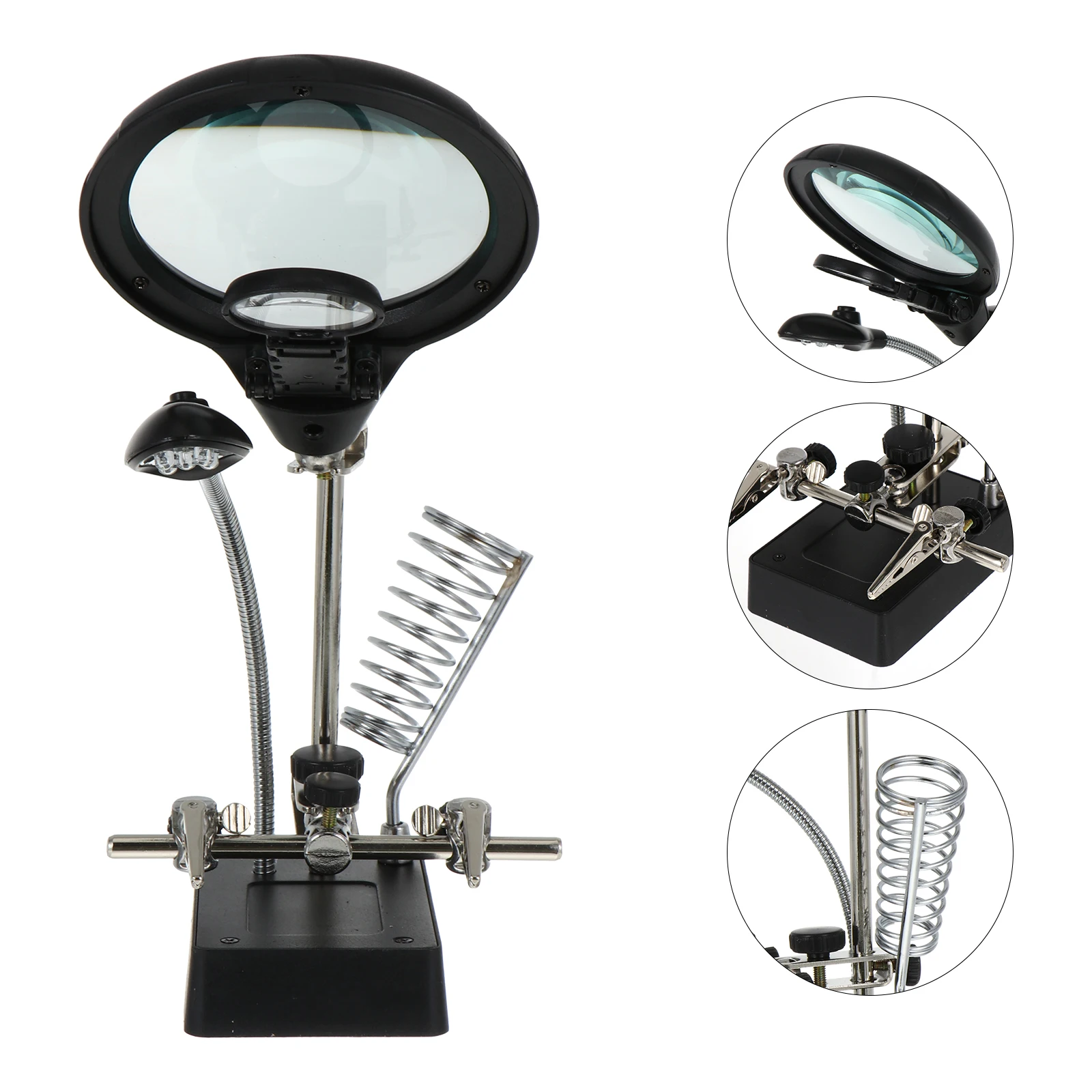 LED Desktop Magnifier 25X 5X 8X St Magnifier Auxiliary Clips for Books Circuit Boards Stamps Coin Collectors LED Lamp
LED Desktop Magnifier 25X 5X 8X St Magnifier Auxiliary Clips for Books Circuit Boards Stamps Coin Collectors LED Lamp