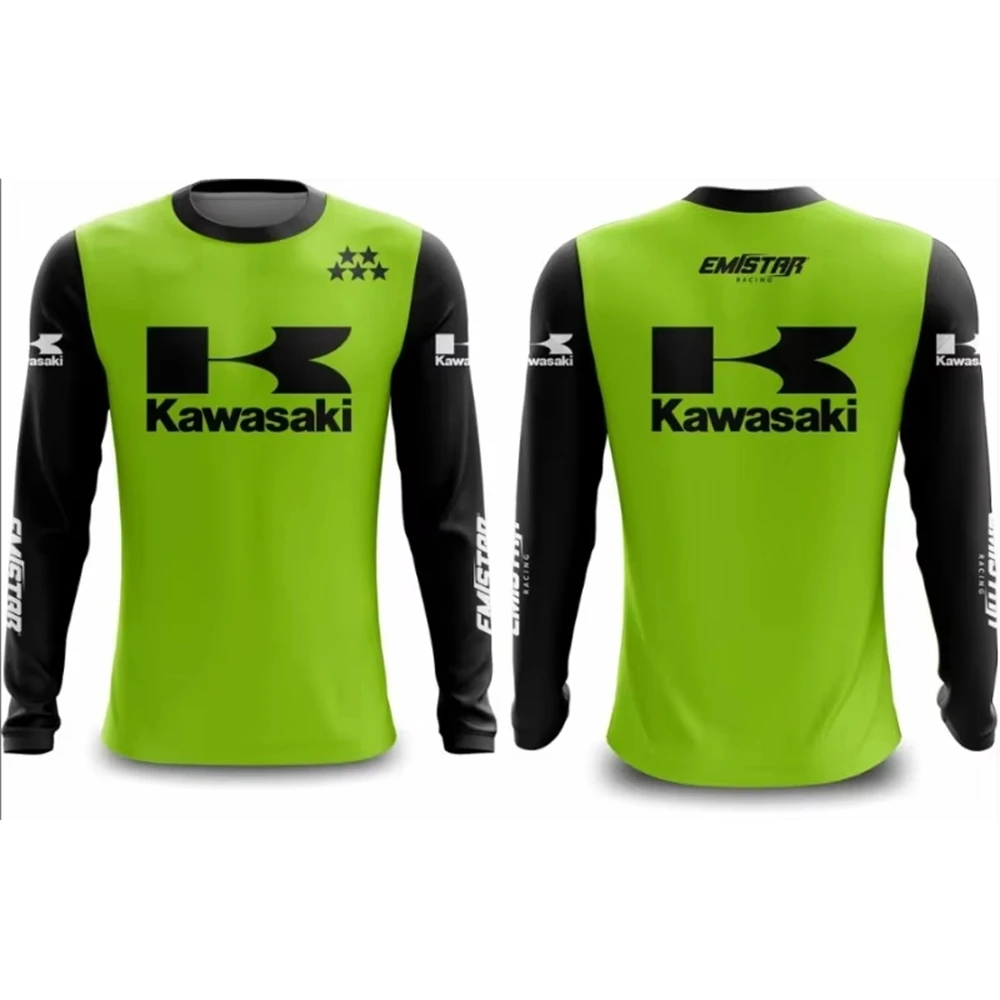 Kawasaki Motorcycle Racing T-shirt for Men and Women, Outdoor Sports, Leisure Riding, Long Sleeved Adult Trend, 3D Printing
Kawasaki Motorcycle Racing T-shirt for Men and Women, Outdoor Sports, Leisure Riding, Long Sleeved Adult Trend, 3D Printing