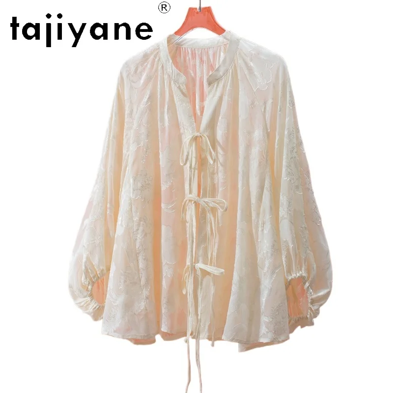 TAJIYANE 100% шелковая блузка, женская роскошная кремовая белая рубашка, новые поступления 2025, женские топы, весенняя женская одежда рубашка
TAJIYANE 100% шелковая блузка, женская роскошная кремовая белая рубашка, новые поступления 2025, женские топы, весенняя женская одежда рубашка