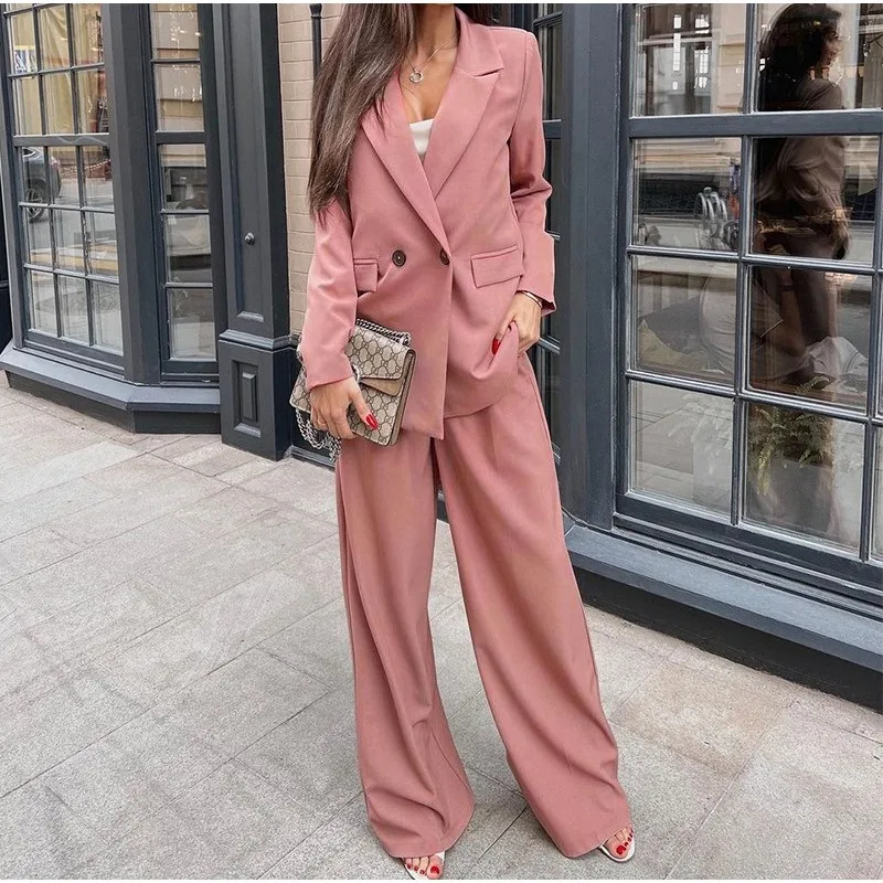 2 Piece Set for Women Autumn and Winter 2025 New Fashion Solid Blazer Suit and Wide Leg Pants Suit Office Ladies Street Outfit
2 Piece Set for Women Autumn and Winter 2025 New Fashion Solid Blazer Suit and Wide Leg Pants Suit Office Ladies Street Outfit