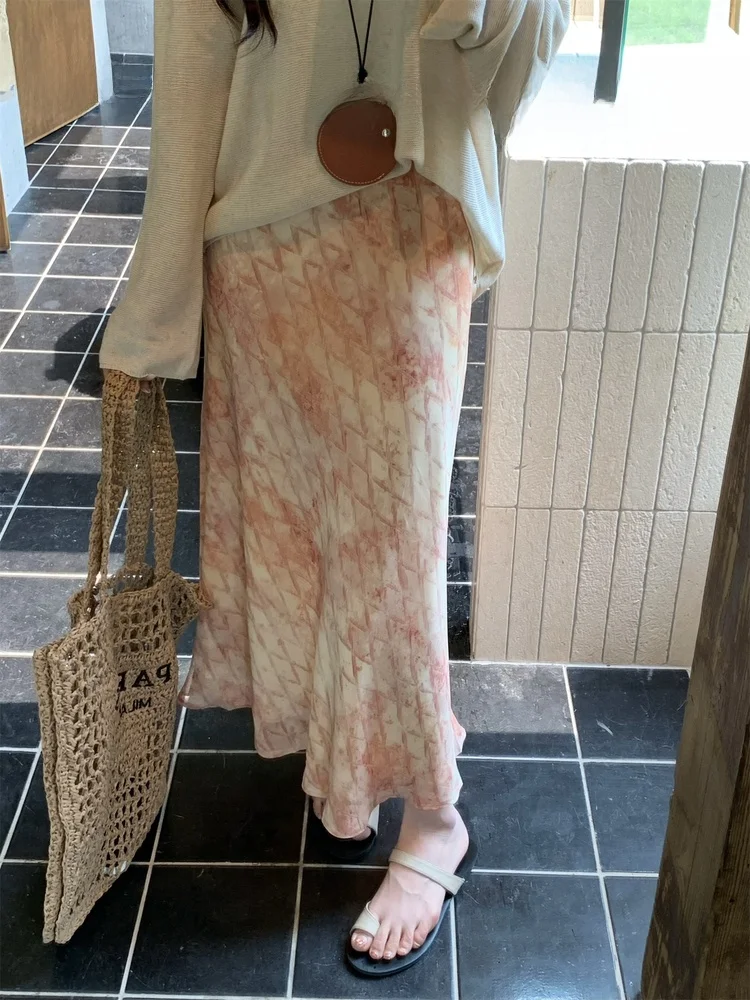 Весенне-летняя женская повседневная модная юбка макси с высокой талией, эластичным поясом, облегающая, светло-оранжевая, в корейском стиле, из полиэстера
Весенне-летняя женская повседневная модная юбка макси с высокой талией, эластичным поясом, облегающая, светло-оранжевая, в корейском стиле, из полиэстера