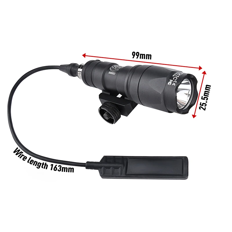 WADSN Tactical SF M300 M300A Flashlight 510 Lumens Surefir Scout Light Airsoft Hunting Weapon1 Lamp Fit 20mm Picatinny Rail
WADSN Tactical SF M300 M300A Flashlight 510 Lumens Surefir Scout Light Airsoft Hunting Weapon1 Lamp Fit 20mm Picatinny Rail