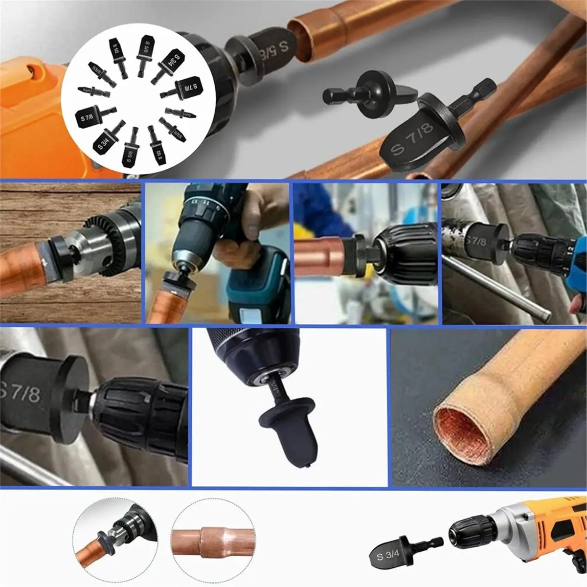A58Z 12Pcs HVAC Repair Kit, Air Conditioner Tube Expander Tool, Manual Pipe Swage Tool for Soft Copper Tubing 1/4'' to 7/8''
A58Z 12Pcs HVAC Repair Kit, Air Conditioner Tube Expander Tool, Manual Pipe Swage Tool for Soft Copper Tubing 1/4'' to 7/8''