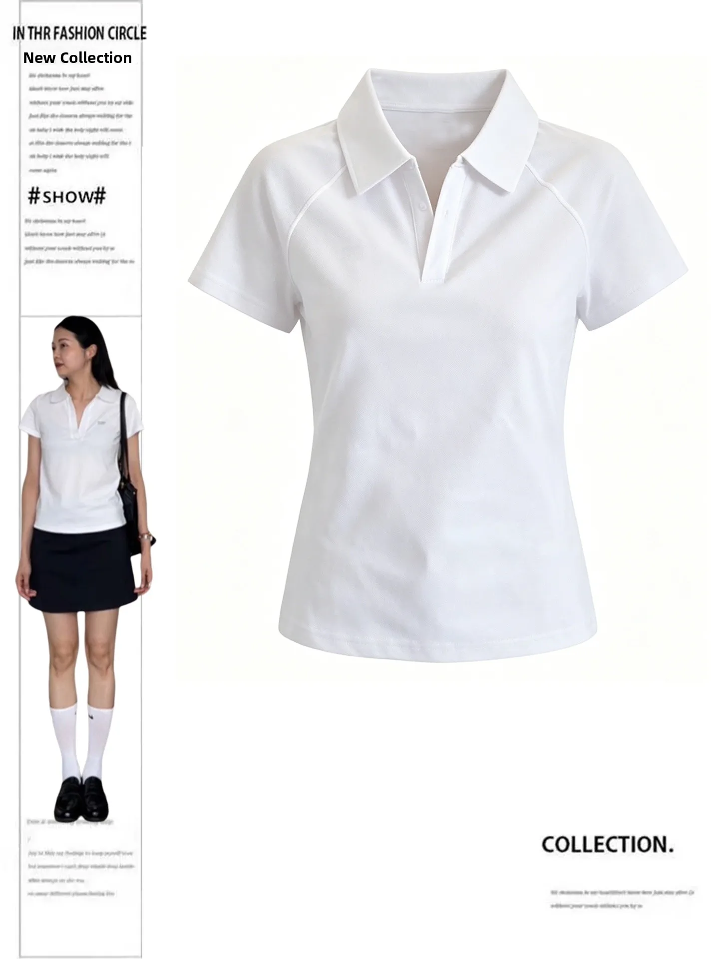 plus Size Women's Korean Style White Collar Short Sleeve T-Shirt Summer Slimming Casual Top Commute Style Body Shape Suitable
plus Size Women's Korean Style White Collar Short Sleeve T-Shirt Summer Slimming Casual Top Commute Style Body Shape Suitable
