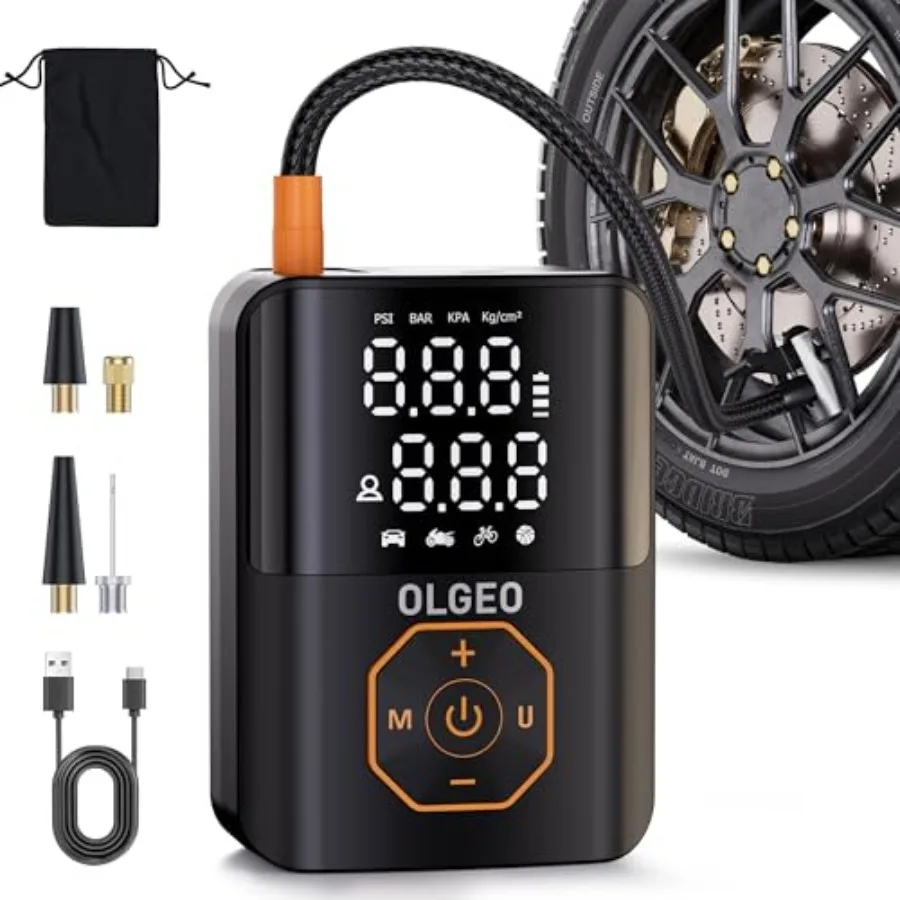 Tire Inflator Portable Air Compressor 160PSI Air Pump for Car Air Compressor with Digital Pressure Gauge LED Light and Auto Shu
Tire Inflator Portable Air Compressor 160PSI Air Pump for Car Air Compressor with Digital Pressure Gauge LED Light and Auto Shu