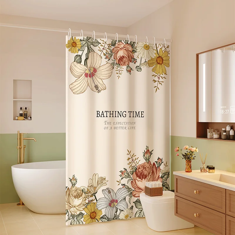 Занавески для душа из полиэфирной ткани, современная занавеска для ванной с цветочным рисунком, анти-форма и быстросохнущее украшение для дома и ванной комнаты
Занавески для душа из полиэфирной ткани, современная занавеска для ванной с цветочным рисунком, анти-форма и быстросохнущее украшение для дома и ванной комнаты
